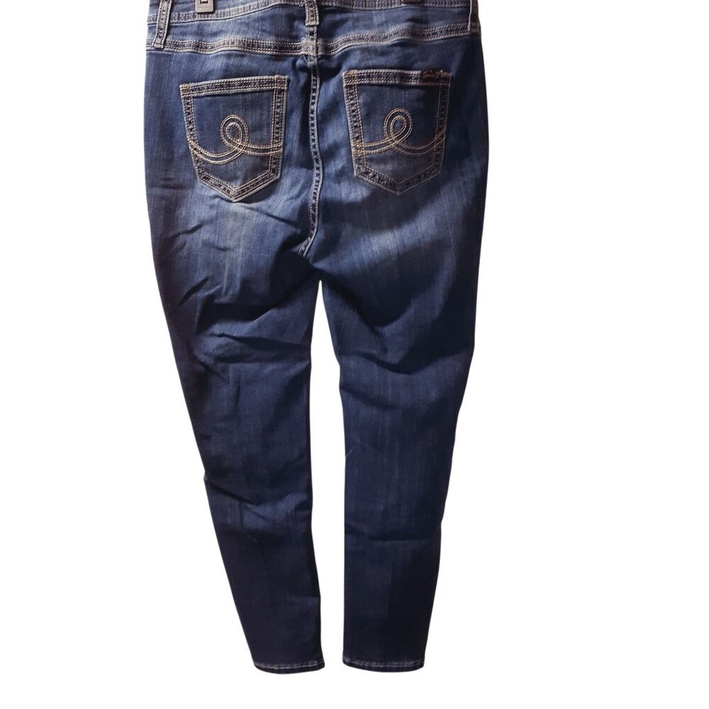 Seven7 Skinny Jeans Womens Size 16W Blue Denim Cotton Mid Rise 5 Pocket Design - Picture 2 of 5